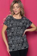 Блуза "Альбина" (черно-белая) Б8774 LT Collection