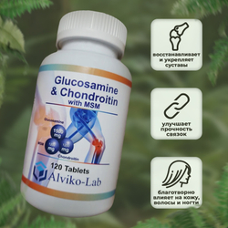 Alviko-lab Glucosamine & Chondroitin & MSM 120 tablets , Комплекс для суставов