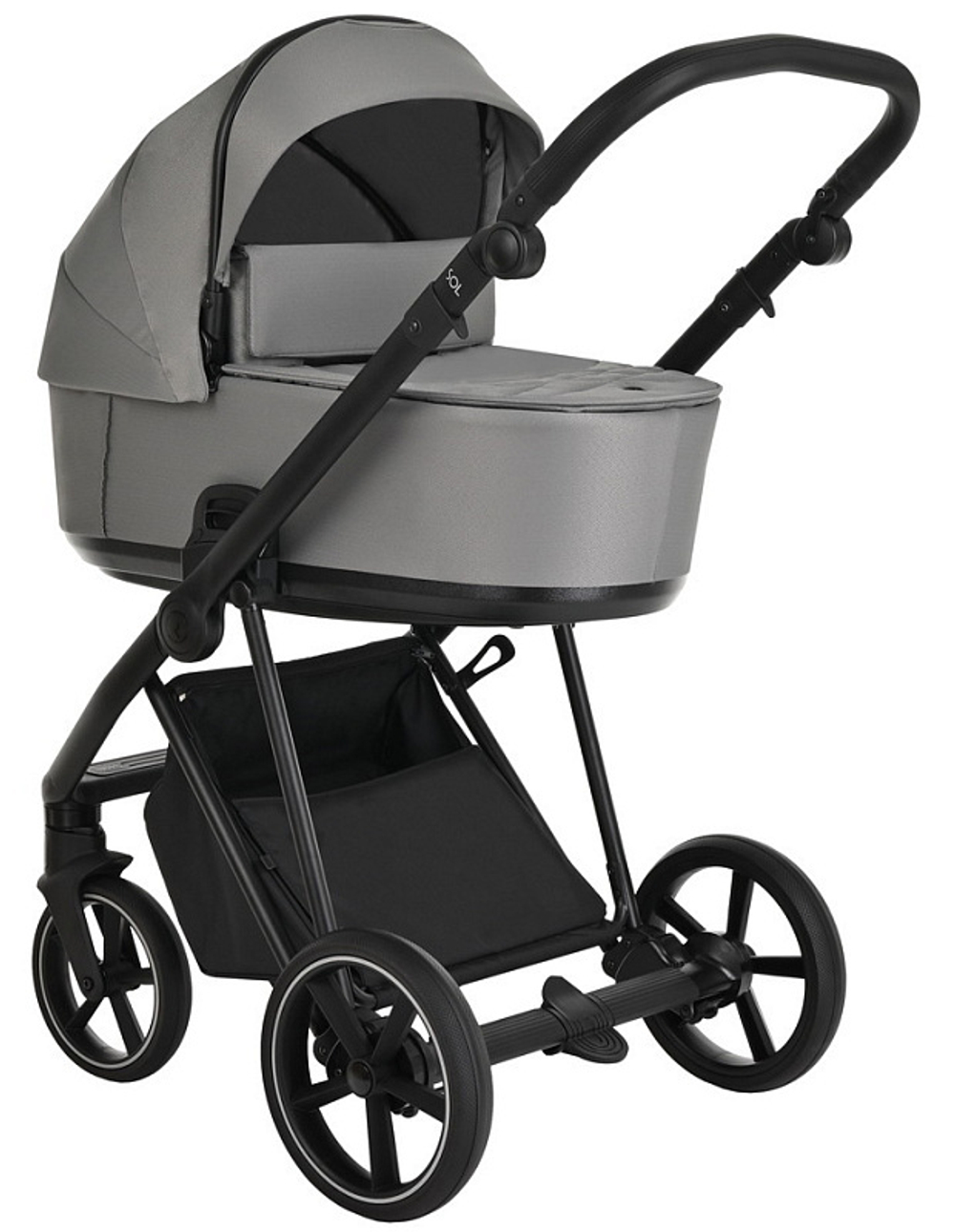 Детская коляска Roan Sol 3 в 1 с автокреслом Avionaut Silver Black RSL/1011 Cloud Grey