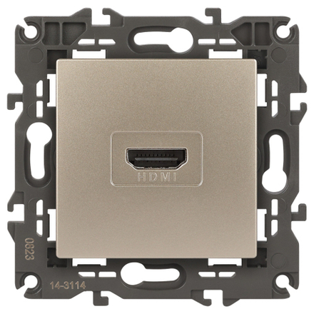 14-3114-04 ЭРА Розетка HDMI, IP20, Эра Elegance, шампань