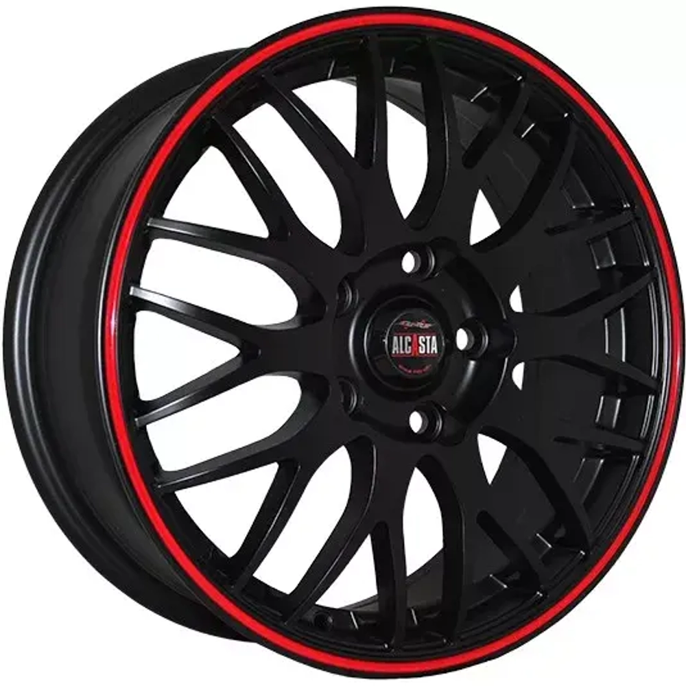 Литой диск Alcasta M27 8x18/5x105 D56.6 ET45 Черный+красный