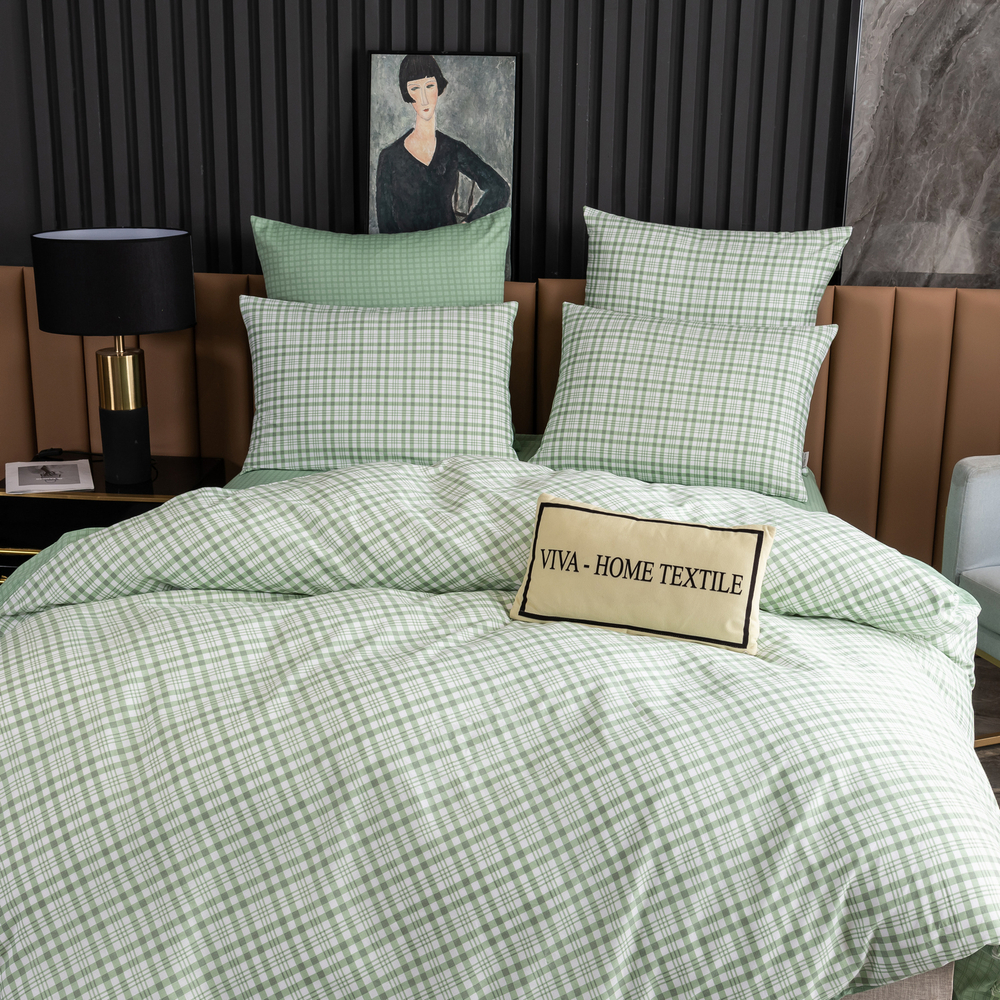 Комплект постельного белья Делюкс Сатин 100% хлопок на резинке LR424