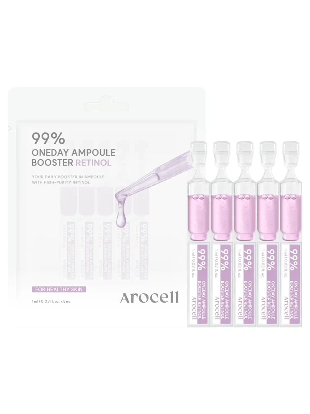 Arocell Бустер-сыворотка с ретинолом для укрепления кожи Oneday Ampoule Booster Retinol 1 мл х 5 шт