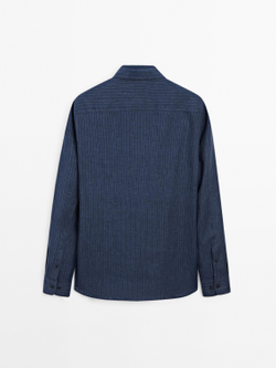 Massimo Dutti Рубашка прямого кроя, темно-синий