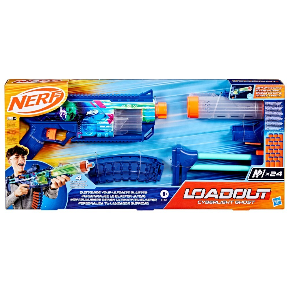 Hasbro Nerf Loadout - Бластер CYBERLIGHT GHOST + 24 стрелы G1824