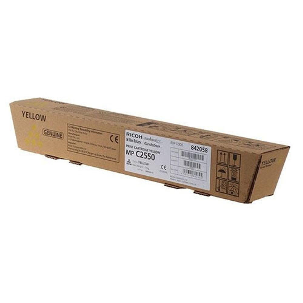 Тонер-картридж Ricoh type MPC2550E 842058 для Aficio MP C2030/C2050/C2550 желтый