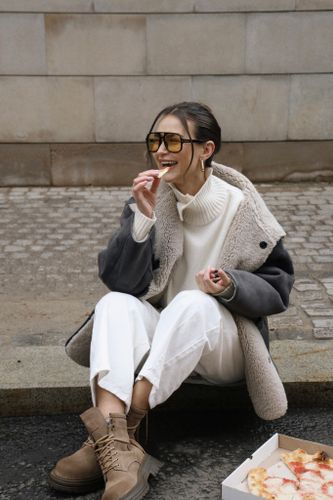 Двусторонняя графитовая дубленка