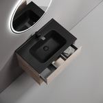 Тумба подвесная Sancos Marmi 1.0 690х445х520 c одним ящиком оснащенным доводчиками скрытого монтажа и открытой нишей, дуб галифакс натуральный, арт. MR1.070EG