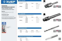Державка ЗУБР для бур коронки с хвостовиком SDS Plus, конусное крепление центров сверла, L 600мм, ре