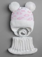 Зимняя шапка для девочки и снуд