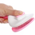 Пуходёрка самоочищающаяся для собак и кошек «ЛАПУСИКИ», цвет розовый, 20*11см (блистер)