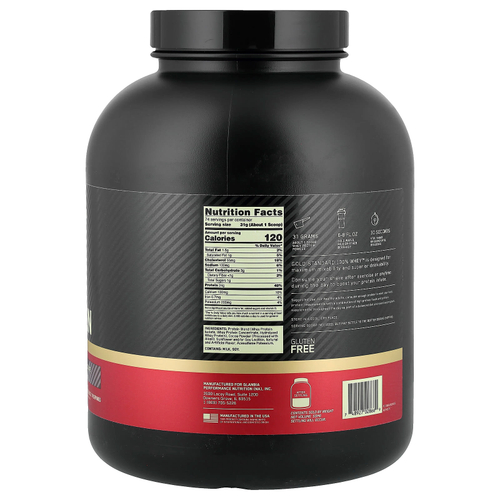 Optimum Nutrition, Gold Standard® 100% сывороточный протеин, со вкусом двойного шоколада, 2,29 кг (5,05 фунта)