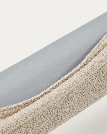 Кровать Odina из букле цвета экрю со съемным чехлом 160 x 200 см