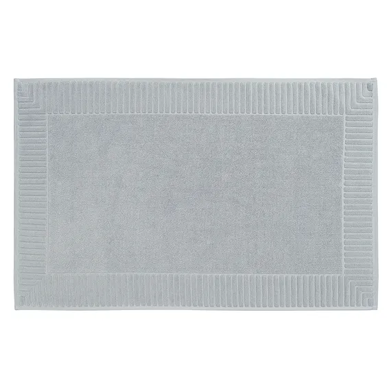 Коврик для ванной с фактурным бортиком светло-серого цвета из коллекции essential, 50x80 см