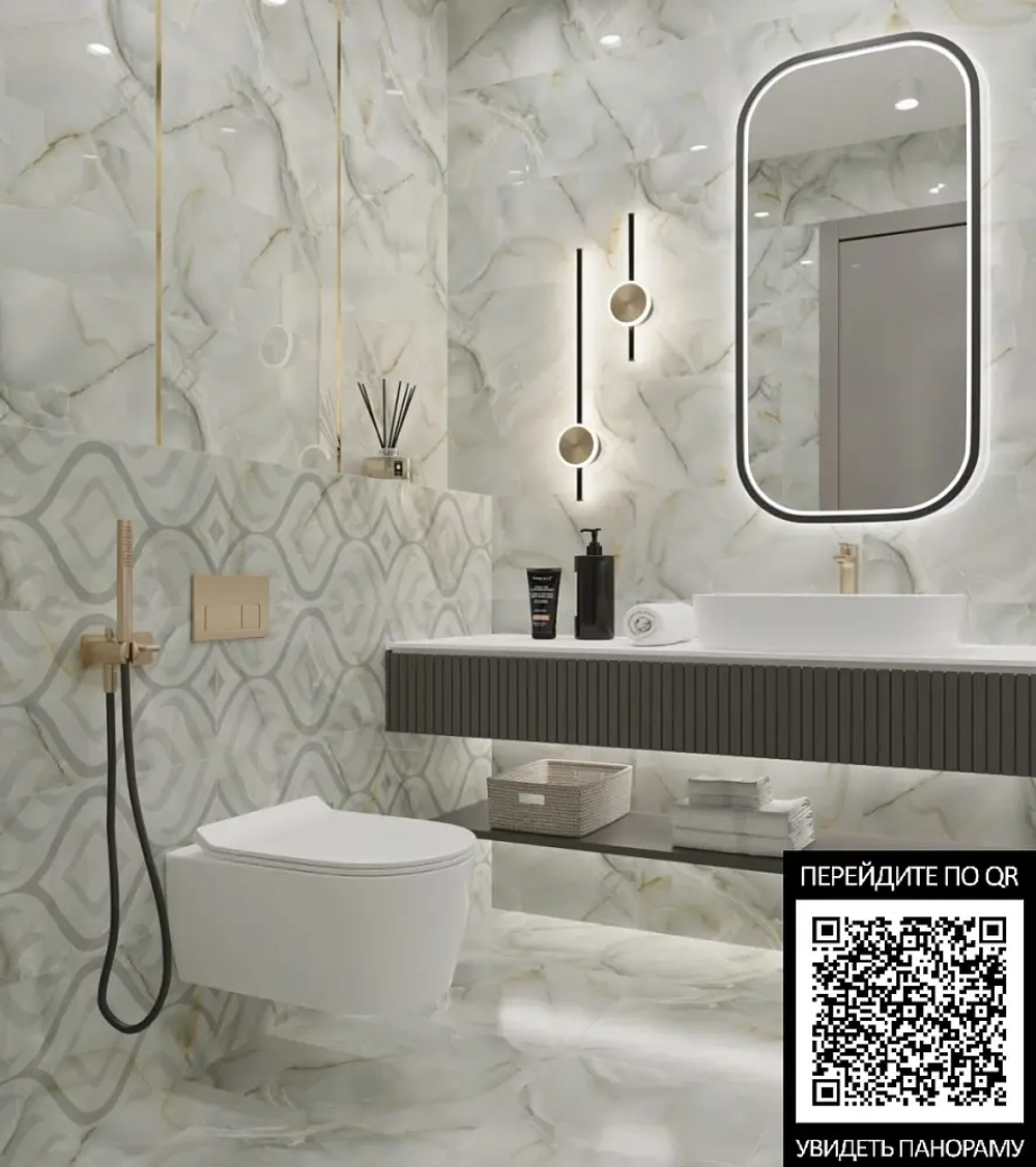 Декор настенный Тянь-Шань Меоланс Светло-серый 30x60 см (TP3665H)