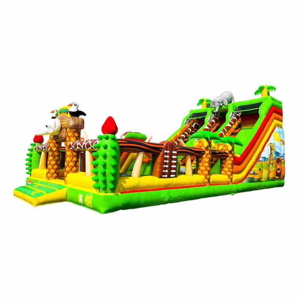 Коммерческий надувной батут «Мир Сафари 2», 14*7*7,5 м.