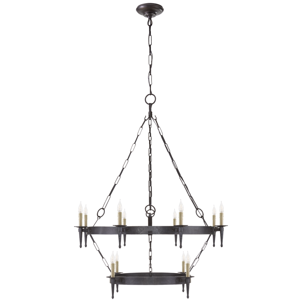 Люстра Visual Comfort Branson Medium Two-Tiered Ring Torch Chandelier