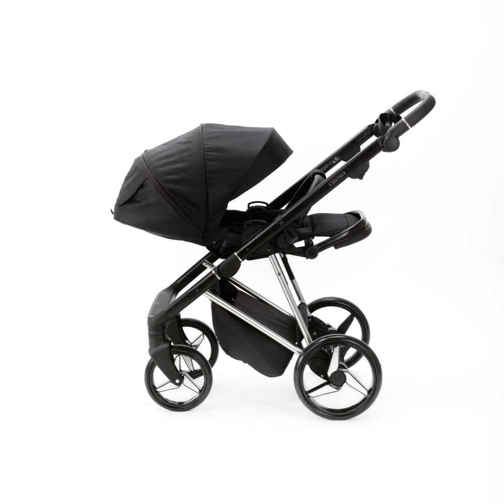 Детская универсальная коляска Adamex Quantum Star Q-STAR51 (2в1) Черный, Хром