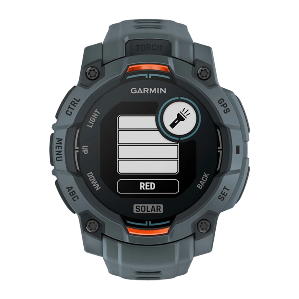 Спортивные часы Garmin Instinct 3, 45 мм, Solar, силиконовый ремешок сумеречного цвета Безель цвета «нео тропик», дисплей Solar со стеклом Power Glass. Ремешок с классической застёжкой — на запястье обхватом 137–204 мм