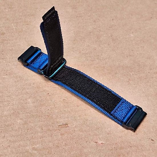 Нейлоновый ремешок Hemsut Rugged 26 мм для Garmin Fenix 7x 6x 5x, Tactix 7 Delta, Enduro 2, Instinct 2X быстросъемный (Синий)