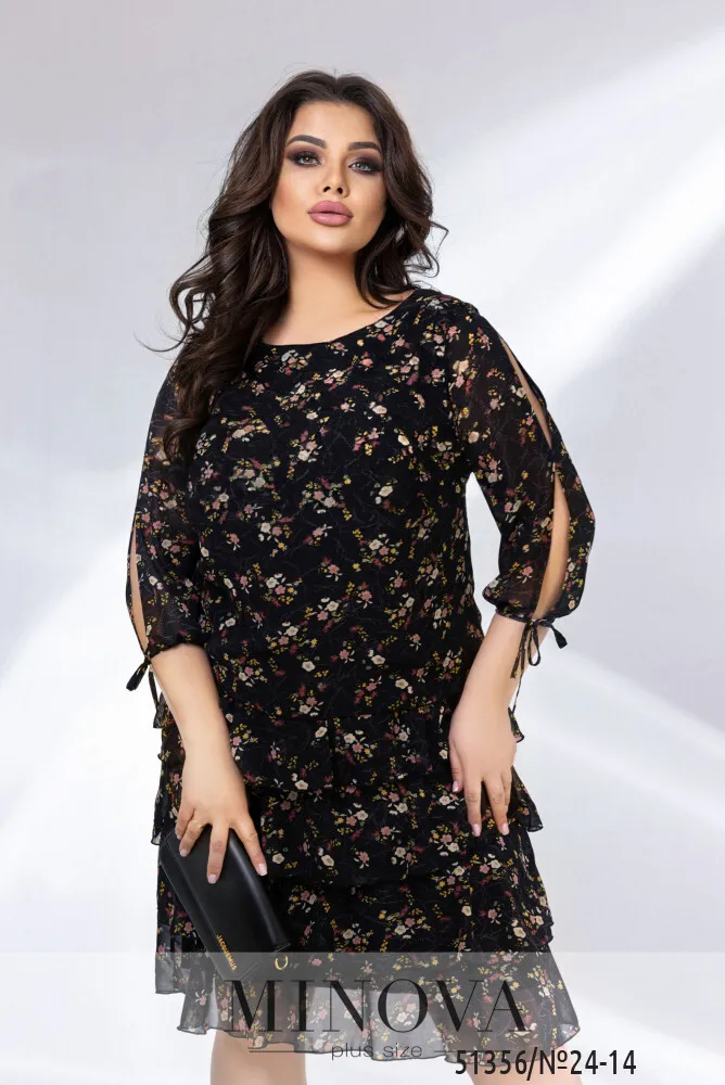 Платье 24-14-Черный Minova