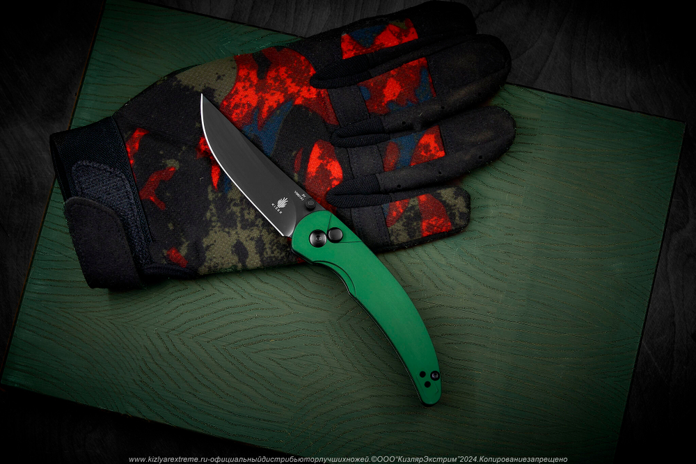 Складной нож Kizer Chili Pepper сталь CPM 3V Черное Покрытие рукоять Алюминий