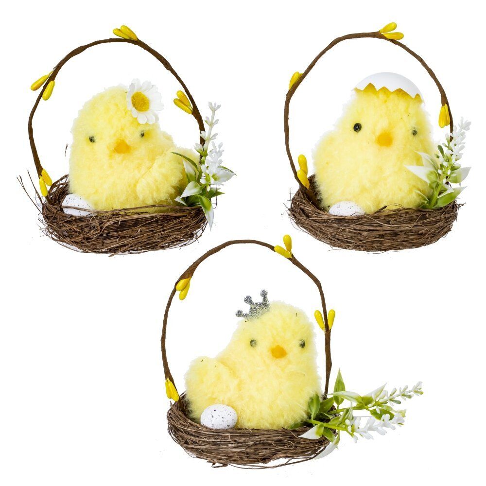 GAEM Изделие декоративное "Гнездо пасхальное" (блок 12 шт), L9 W9 H10 см, 3в.
