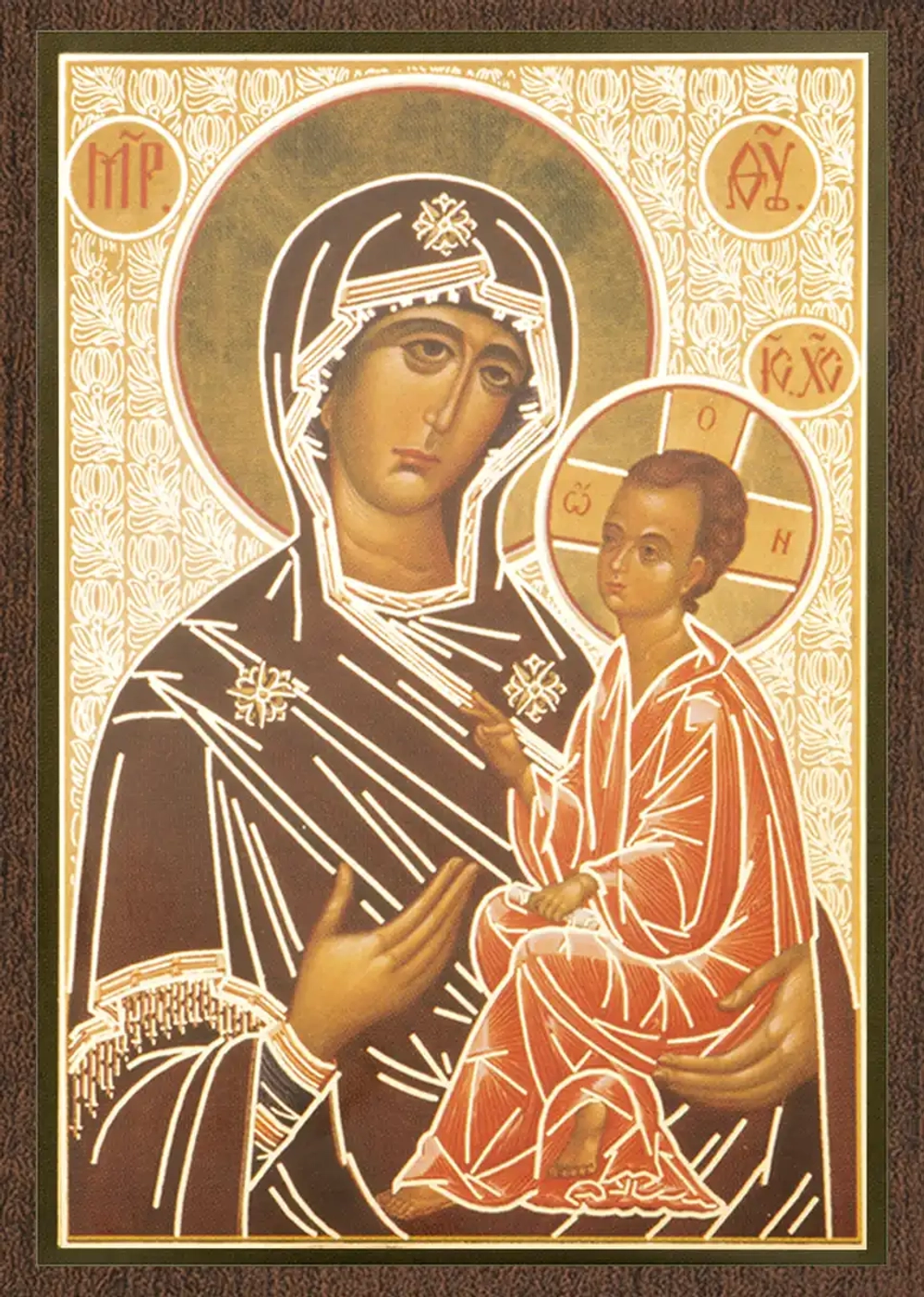 Икона БМ "Тихвинская" 6х9 на МДФ-6