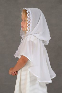 Неспадающий платок в церковь «Клевер» детский