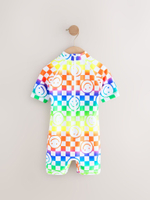 Костюм плавательный слитный для мальчика Next E91-830, Белый, Оранжевый, Синий