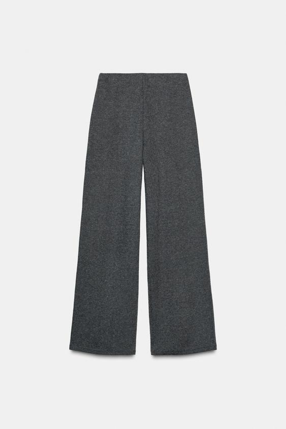 ZARA БРЮКИ ИЗ МЯГКОЙ ТКАНИ С ДЕКОРАТИВНЫМИ ШВАМИ, СЕРЫЙ МЕЛАНЖ