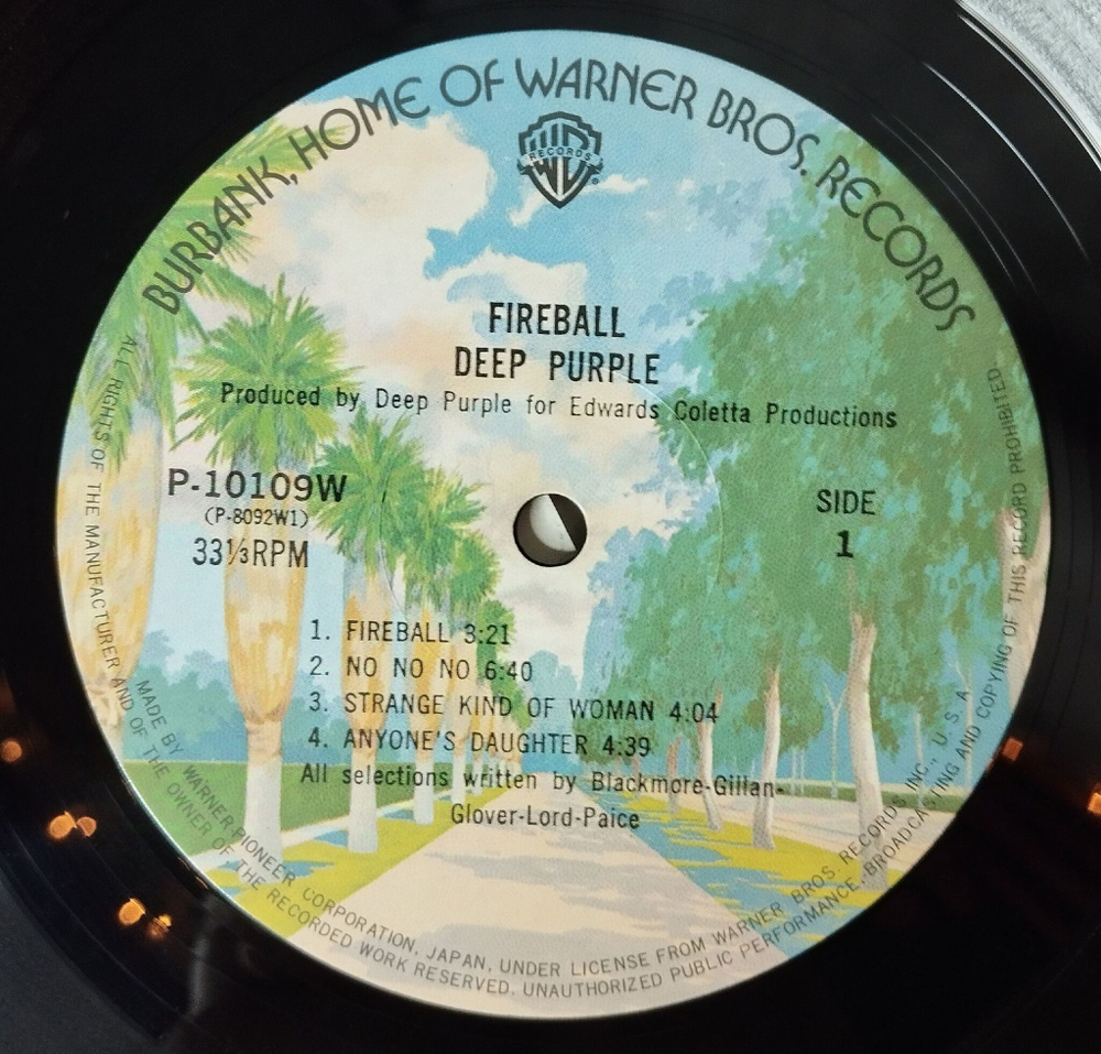 Винтажная виниловая пластинка LP Deep Purple Fireball (Japan 1976) (No Obi) Strange Kind Of Woman