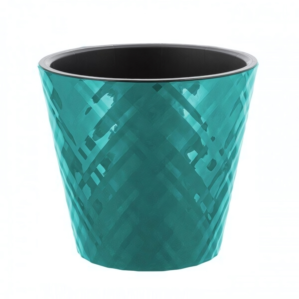 Горшок для цветов InGreen Manhattan D280мм, 11л c дренажной вставкой, тропический лес