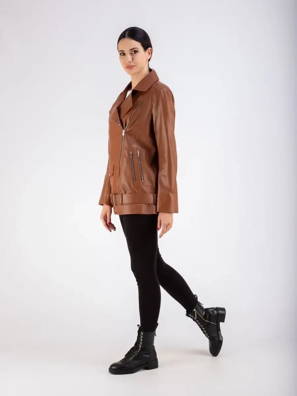 Косуха кожаная куртка женская Турция