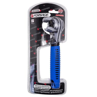 Ключ торцевой трещоточный многофунциональный с прорезиненной рукояткой (6-24мм) Forsage F-802334U