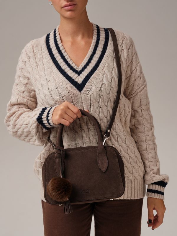 Замшевая сумка DBR 31348 темно-коричневый