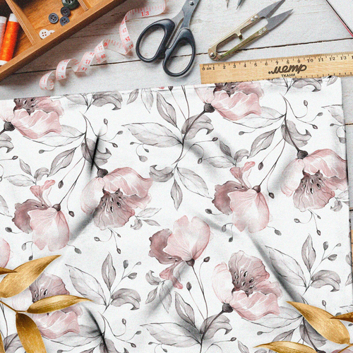 Ткань дюспо весенний цветочный дизайн