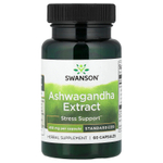 Swanson Vitamins, Экстракт ашваганды, стандартизированный, 450 мг, 60 капсул