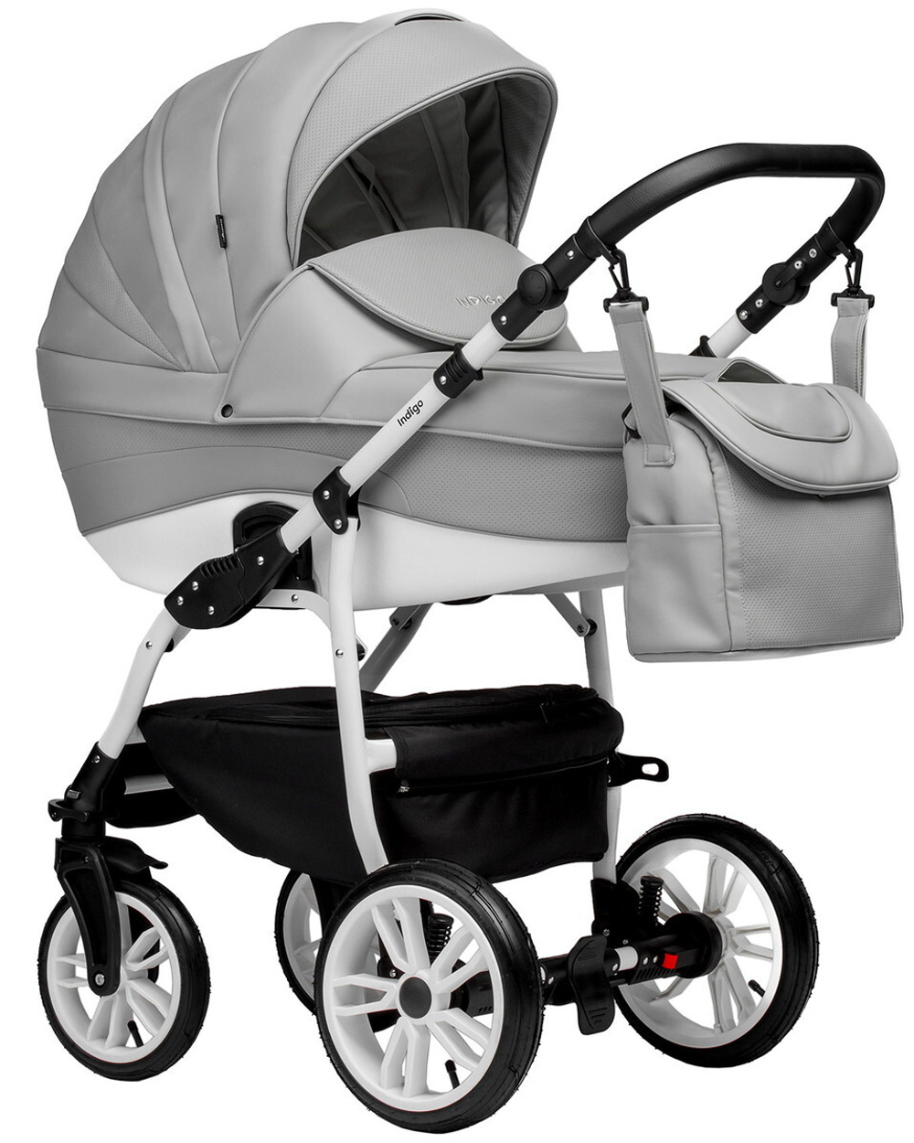 Детская коляска Indigo Indigo Special New 2 в 1 Is04 серая кожа