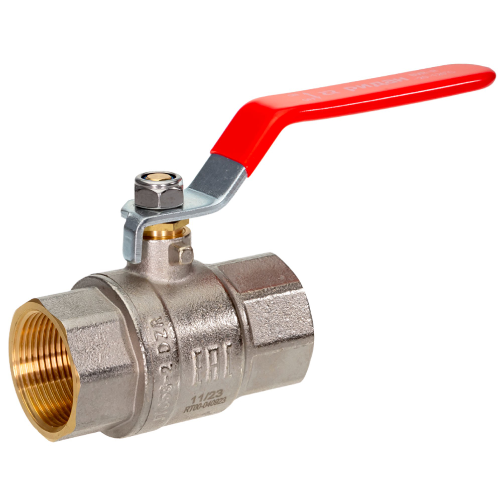 Кран шаровой латунный РИДАН BVR-R DN80 PN25 с внутренней резьбой, п/п, ручка