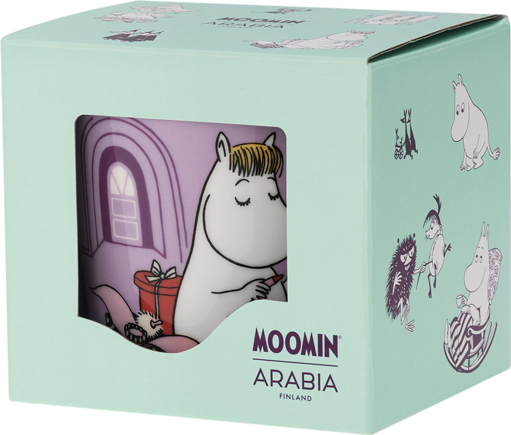 Кружка Arabia Finland Muminki, 300 мл, фарфор, фиолетовая