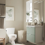 Тумба для ванной - ENHET / TVÄLLEN  /TVАLLEN  IKEA/ ЭНХЕТ / ТВЭЛЛЕН ИКЕА,  64х43х65 см , белый/мятный