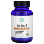 Ora, Sol Food, высокоэффективные витамины D3 и K2, 30 жевательных таблеток