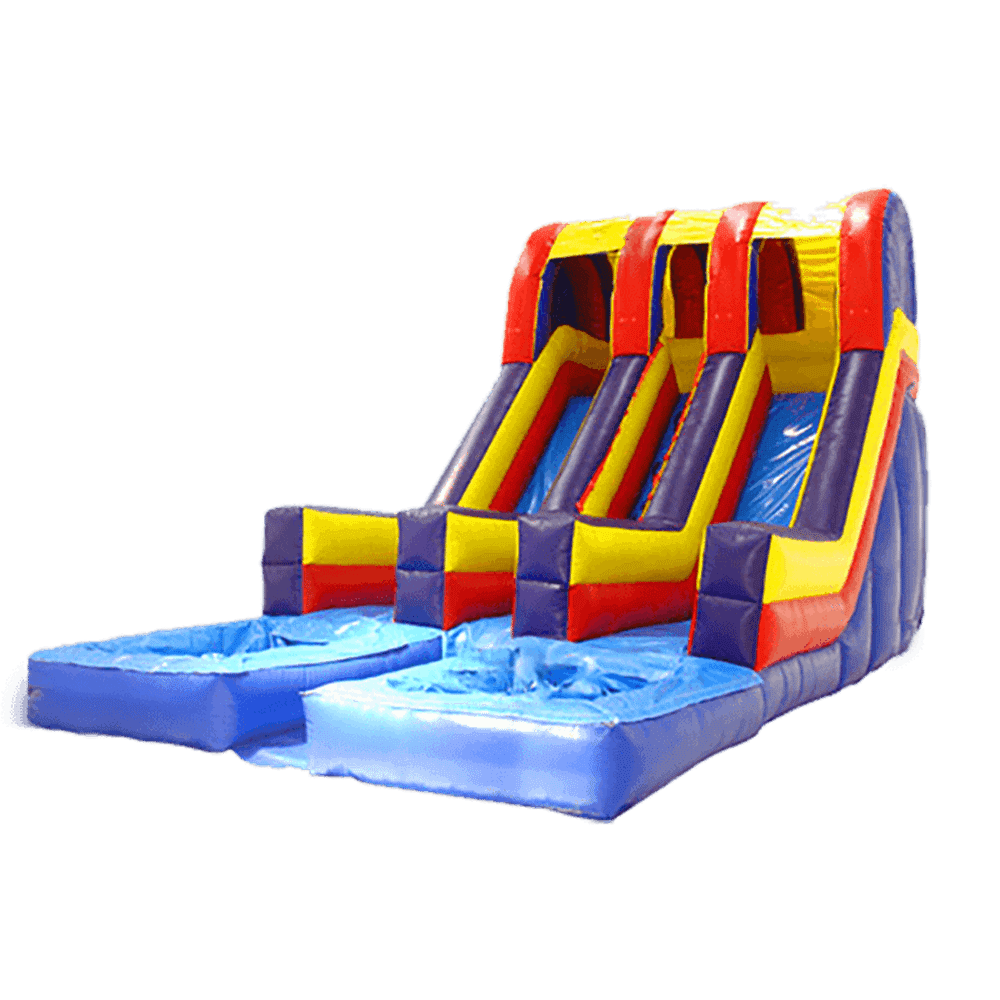 Надувная водная горка с бассейном «Водопад 2», 10*6*5,5 м