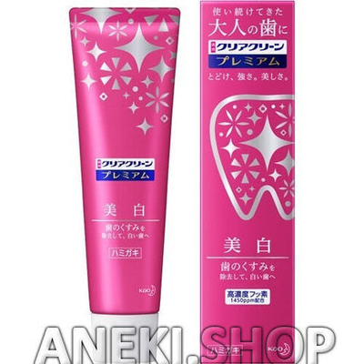 Зубная паста премиальная отбеливающая с ароматом освежающей мяты 100 г KAO Clear Clean Premium Whitening