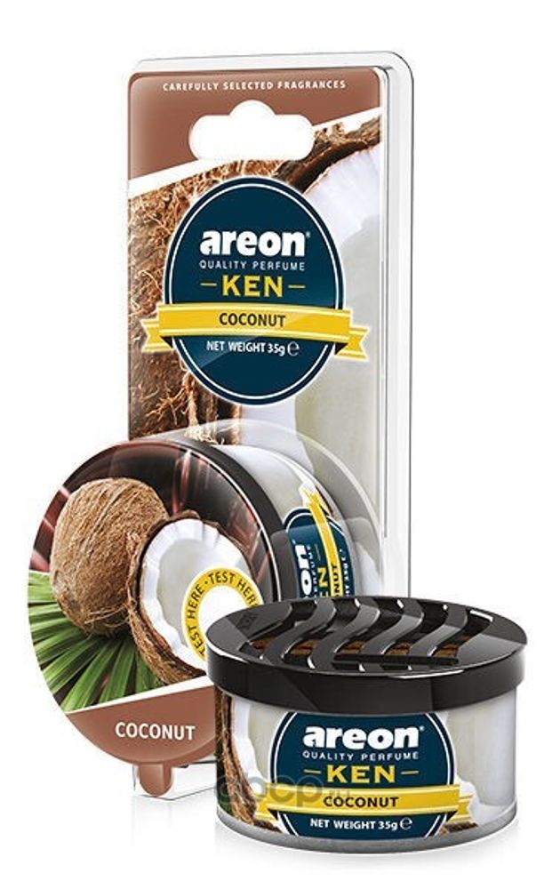 Ароматизатор на панель  KEN BLISTER  Кокос (AREON)