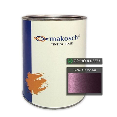 Автоэмаль makosch/LADA 116, Базовая эмаль, бордовый, перламутр, 800мл.