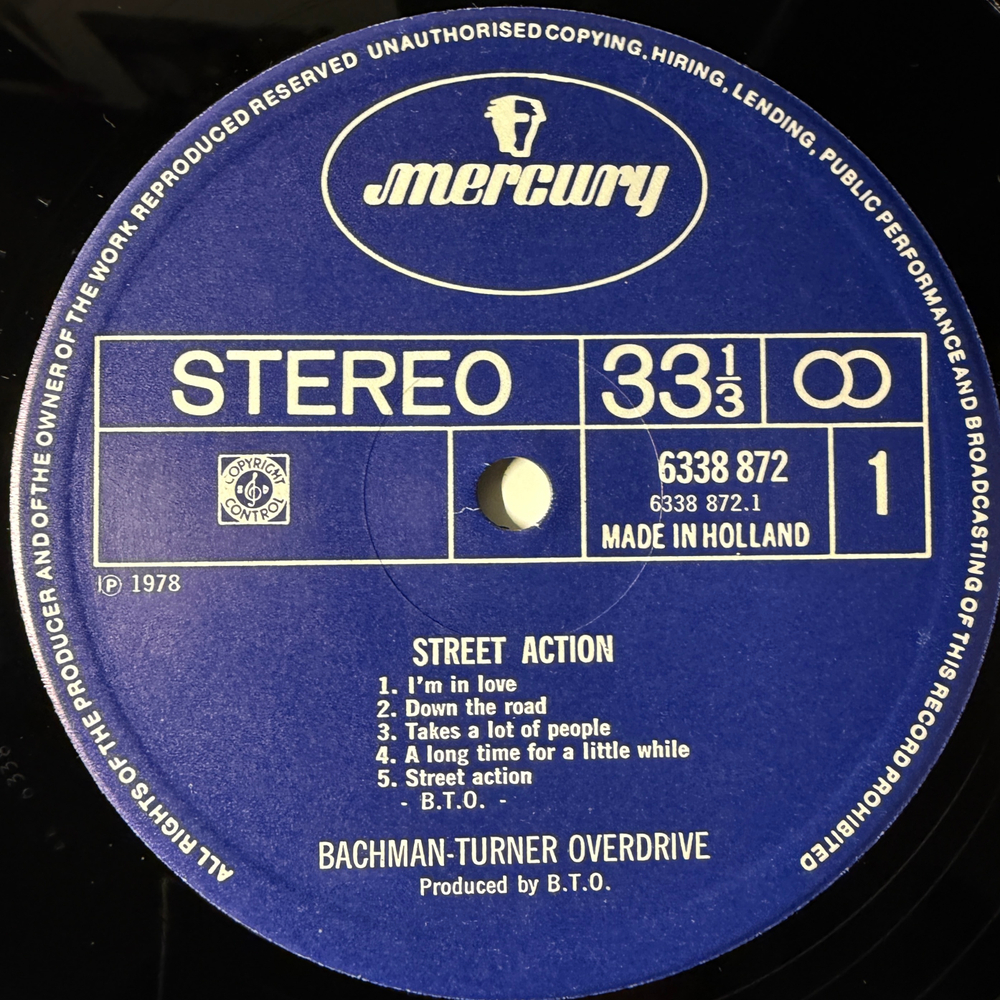 B.T.O. ‎– Street Action (Голландия 1978г.)