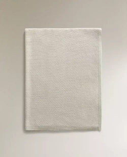 ZARA HOME ДЕТСКИЙ ПЛЕД С РЕЛЬЕФНЫМ УЗОРОМ В ГОРОШЕК, СЕРЫЙ