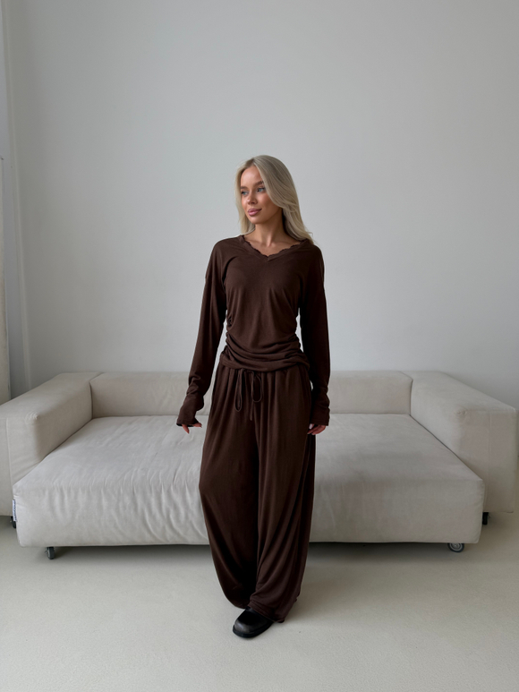Трикотажный костюм Spring шоколад